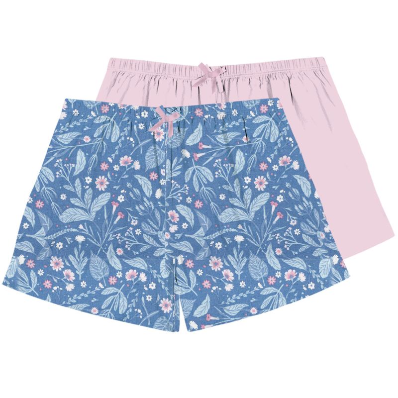Cotton Blue Floral Shorts